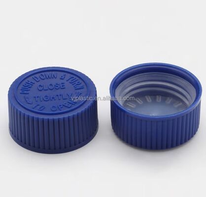 20mm 24mm 28mm Μαύρο ελαφρύ πλαστικό καπάκι με βίδα και ενσωματωμένη σφραγίδα για φιάλες καλλυντικών