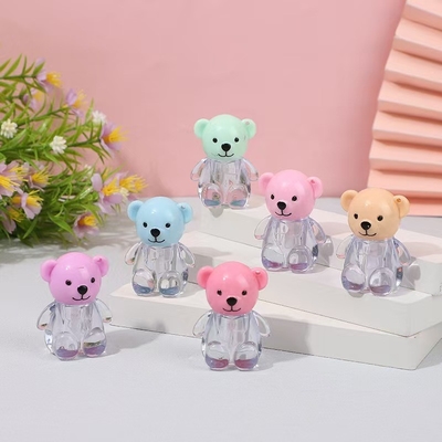 2 ml Cute Bear Head Cap πλαστικό λαμπερό σωλήνα χειλιών σε διάφορα χρώματα με κλείσιμο καπάκι βίδας και εξατομικευμένη εκτύπωση