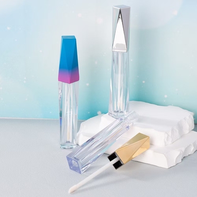 4.5 ml Custom Color Lip Glaze Tube με Flocked Wand Applicator Ακανόνιστο σχήμα