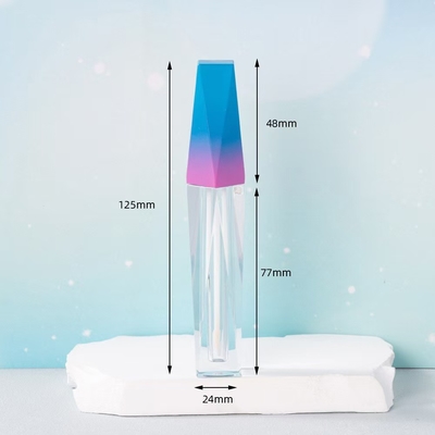 4.5 ml Custom Color Lip Glaze Tube με Flocked Wand Applicator Ακανόνιστο σχήμα
