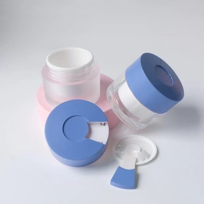 15ml 30ml 50ml χωρητικότητα στρογγυλό βάζο κρέμας με κουτάλι και προσαρμοσμένο σχεδιασμό