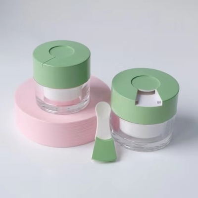 15ml 30ml 50ml χωρητικότητα στρογγυλό βάζο κρέμας με κουτάλι και προσαρμοσμένο σχεδιασμό