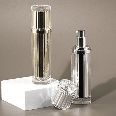 Ακρυλικό μπουκάλι βάζο χωρίς αέρα 30G 50G 30ML 50ML 100ML για καλλυντική λοσιόν με αντλία λοσιόν αλουμινίου ή ψεκαστήρα ομίχλης