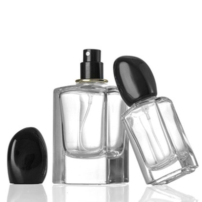 Hotsale 50ML & 100ML γυάλινο μπουκάλι ψεκαστήρα για το άρωμα κενό τετραγωνικό δοχείο αρωμάτων
