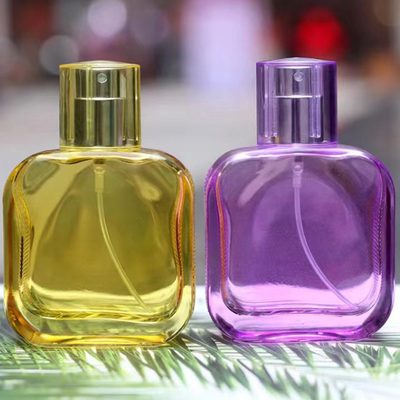 30 ml χρωματιστή γυάλινη μπουκάλι αρώματος με ψεκαστήρα ολόκληρο σετ κενή συσκευασία για αρωματοποιία