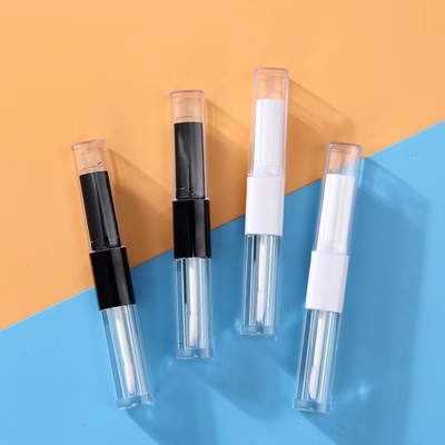 1.2ml & 2.5ml πλαστικό τετράγωνο Slim Lip Gloss σωλήνα διπλής κεφαλής με προσαρμοσμένα χρώματα
