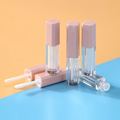 Ροζ πλαστικό 1.2 ml λαμπτήρα χειλιών σωλήνα κενό δοχείο με προσαρμοσμένα χρώματα