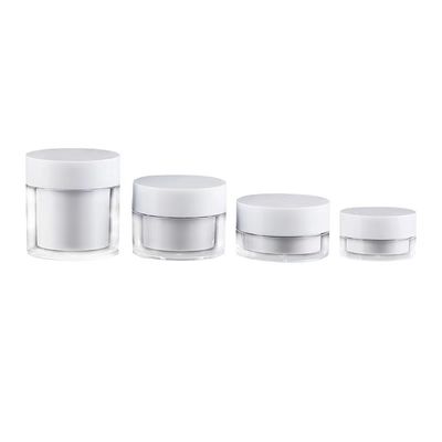 Υψηλή διαφάνεια 15g 30g 50g AS πλαστικό διπλό στρώμα στρογγυλό βάζο κρέμας