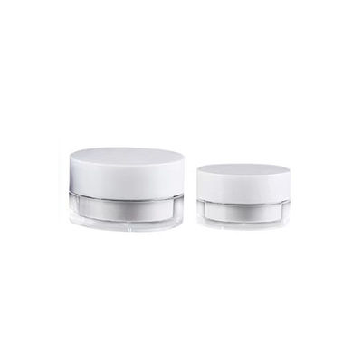 Υψηλή διαφάνεια 15g 30g 50g AS πλαστικό διπλό στρώμα στρογγυλό βάζο κρέμας