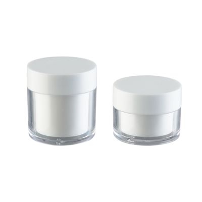 Υψηλή διαφάνεια 15g 30g 50g AS πλαστικό διπλό στρώμα στρογγυλό βάζο κρέμας