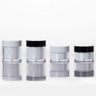 Υψηλής ποιότητας 15g 30g 50g AS πλαστικό διπλά στρώμα στρογγυλό βάζο κρέμας
