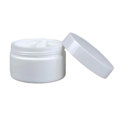 50+50g Matt PP πλαστικό βάζο κρέμας με κουτάλι και διπλό κέλυφος για συσκευασία καλλυντικών με προθεσμία 20 ημερών