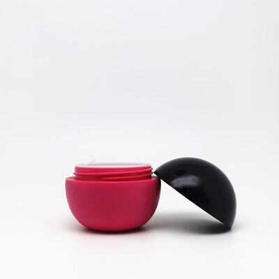 Πλαστικό βάζο κρέμας σφαιρικού σχήματος σε μεγέθη 5g 25g 50g 80g με εκτύπωση προσαρμοσμένου έργου τέχνης για συσκευασία περιποίησης δέρματος