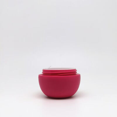 Πλαστικό βάζο κρέμας σφαιρικού σχήματος σε μεγέθη 5g 25g 50g 80g με εκτύπωση προσαρμοσμένου έργου τέχνης για συσκευασία περιποίησης δέρματος