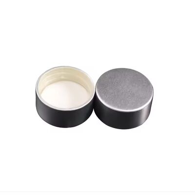 20mm 24mm 28mm Μαύρο ελαφρύ πλαστικό καπάκι με βίδα και ενσωματωμένη σφραγίδα για φιάλες καλλυντικών