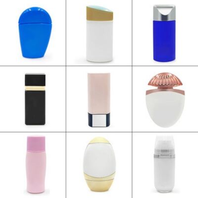 50ml Silver Cap Oval Sunscreen Lotion Bottle - Cosmetic Plastic Container for Skincare and BB Cream
