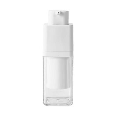 Χονδρική Πώληση Τετράγωνο Σχήμα 15ml 30ml 50ml Φιάλη Αντλίας Χωρίς Αέρα με Περιστροφικό Κλείδωμα Αντλίας για Προϊόντα Περιποίησης Δέρματος